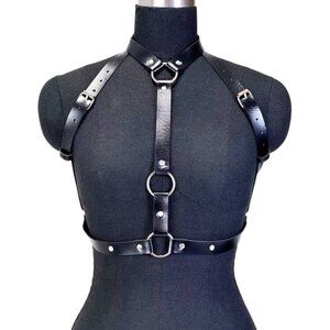 Fashion PU Leather Street Style Chest Harness Belt Suspender